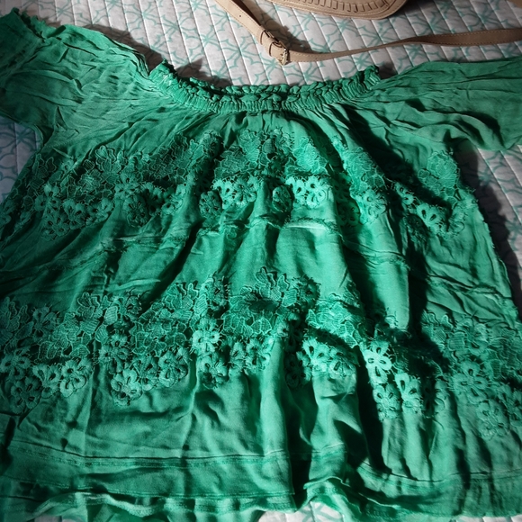 Embroidered Off The Shoulder Top - Picture 2 of 3